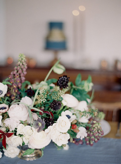 Intimate blue & metallic wedding inspiration Inspiration