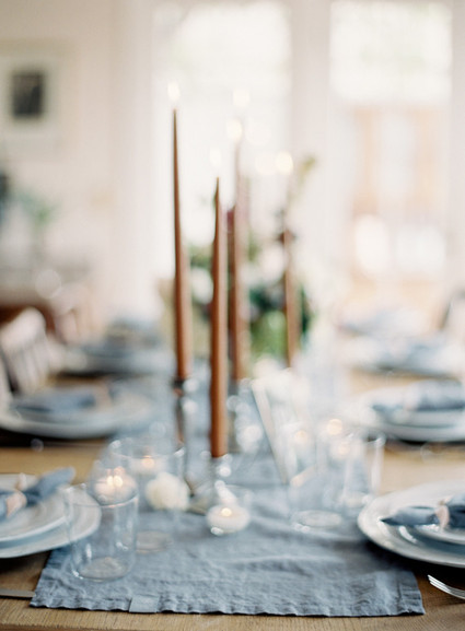 Amber tapered candles