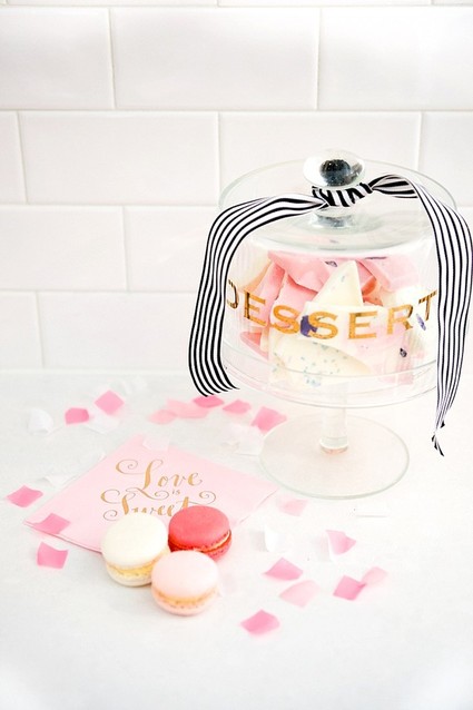 Pink macaron desert