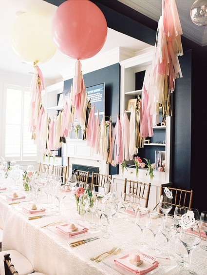 Modern pink bridal shower