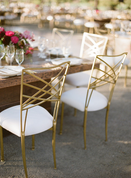 Gold reception chairs