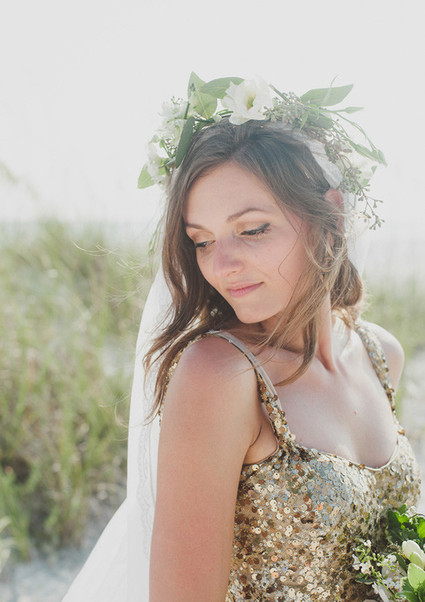 Bride with flower crown