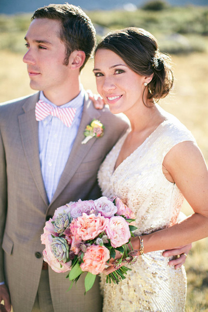 Outdoor wedding portrait