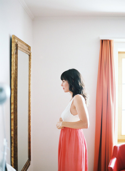 Bride getting ready