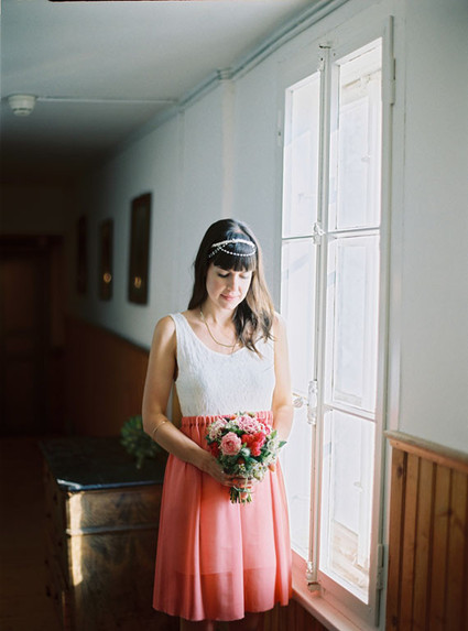 Indoor bride photo