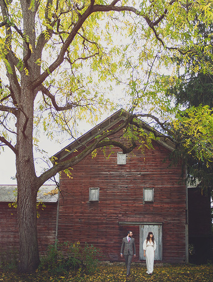 Fall wedding portrait