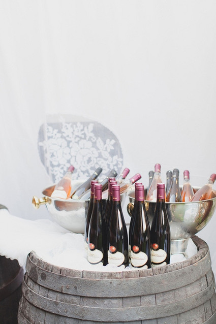 Wine on barrels