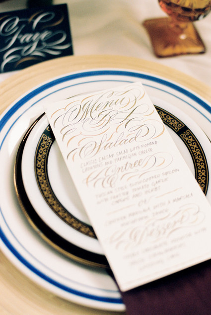 Menu Calligraphy