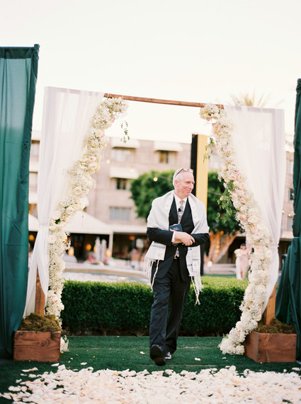 Floral wedding ceremony
