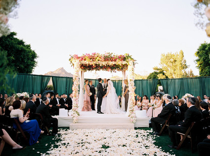 Floral wedding ceremony