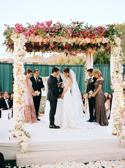 Floral wedding ceremony
