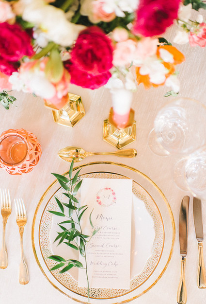 Gold place setting