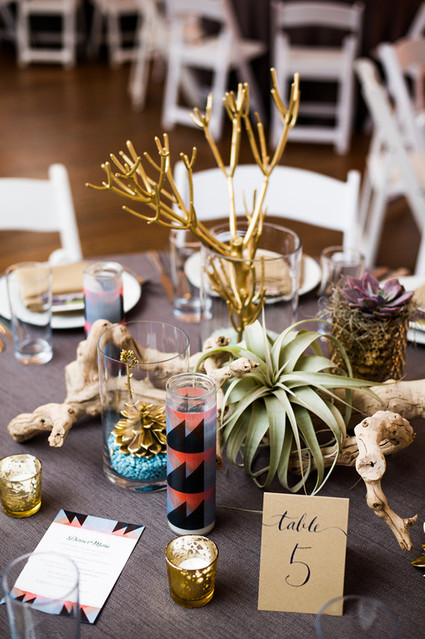 Modern geometric tablescape