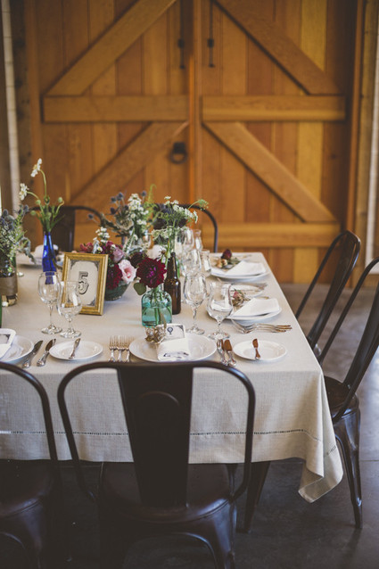 Farm wedding tablescape
