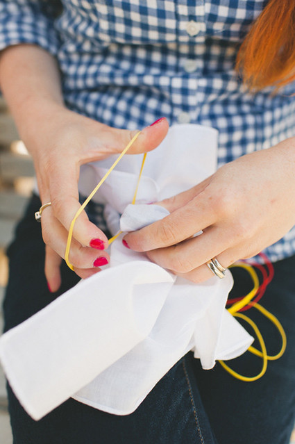 Indigo dyed bridal shower tools