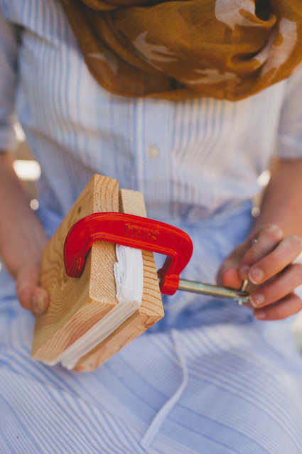 Indigo dyed bridal shower tools