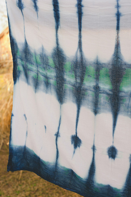 Indigo dyed bridal shower tools