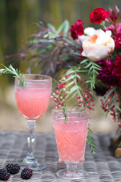 Dinner party pink cocktails