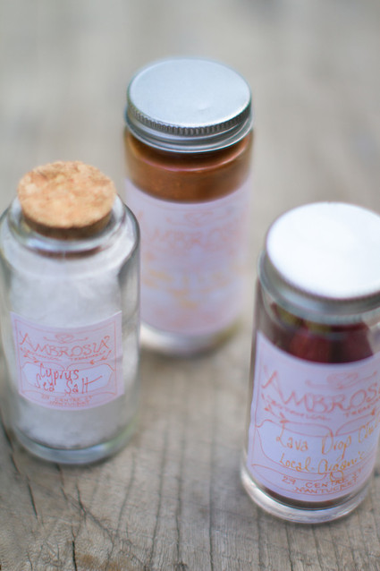 Sea salt dinner party favors Inspiration