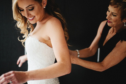 Bride getting ready