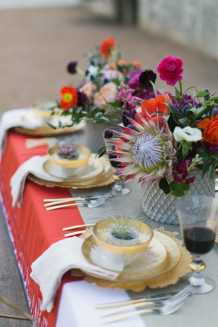 Spanish wedding inspired tablescape