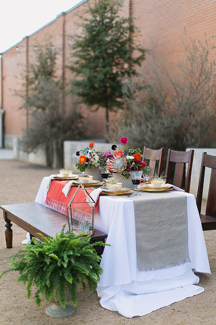 Spanish wedding inspired tablescape