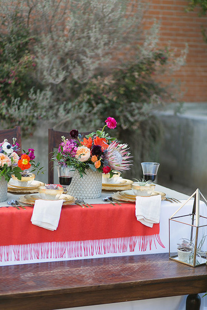 Spanish wedding inspired tablescape Inspiration