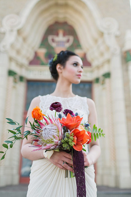 Colorful spanish inspired bouquet