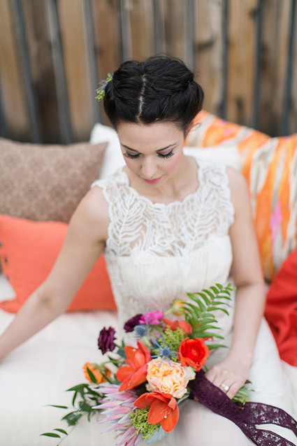 Colorful Spanish inspired bouquet