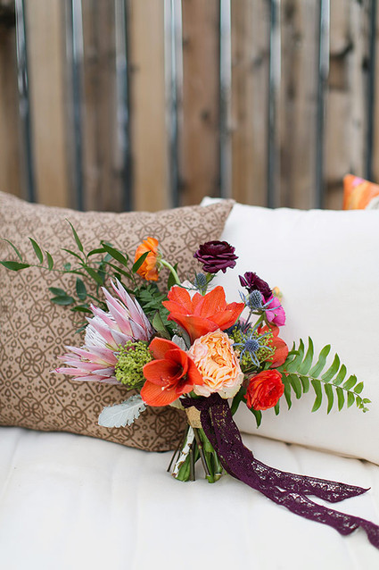 Colorful Spanish inspired bouquet