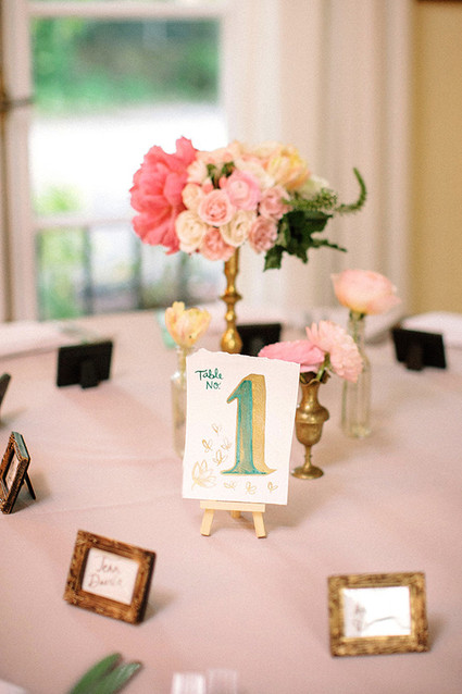 Wedding table numbers