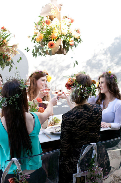 Midcentury modern bridal shower