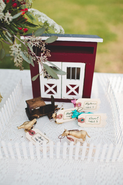 Upstage New York camp themed wedding escort cards