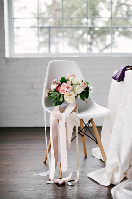 Pink and white organic spring bouquet