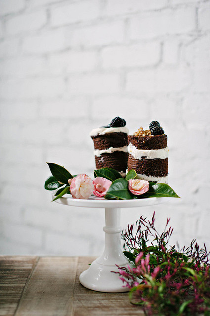 Naked cake dessert table
