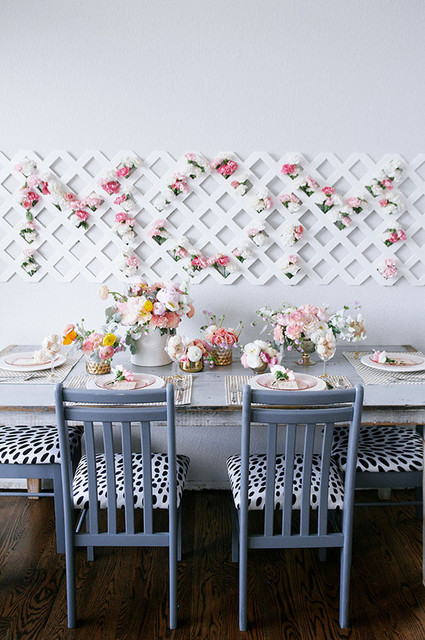 Pink and blue Mother's Day tablescape
