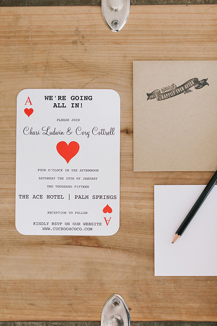 Ace Hotel wedding invitations