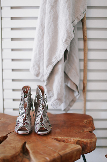 Joie silver wedding shoes