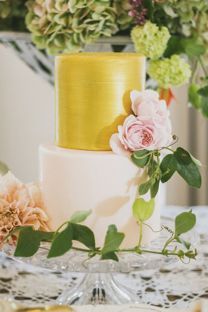 Gold and pink cake