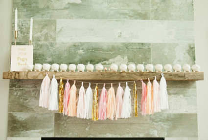 pink and gold tassels