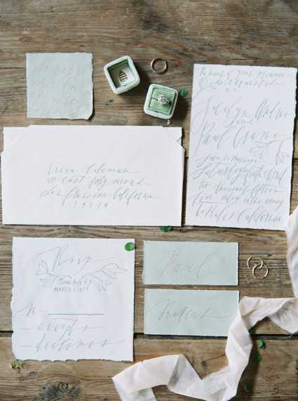 Calligraphy wedding invitation