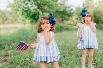 4th of July Sister Portraits