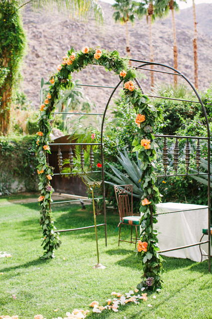 Floral wedding arch