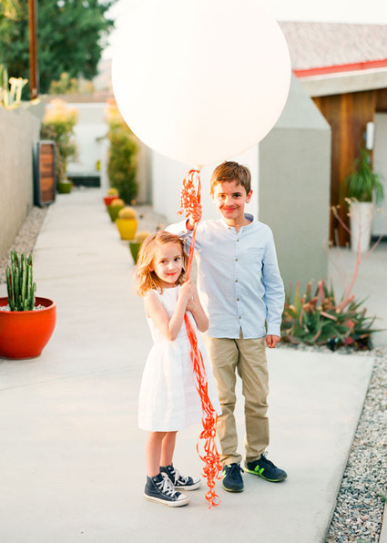 White balloon portrait