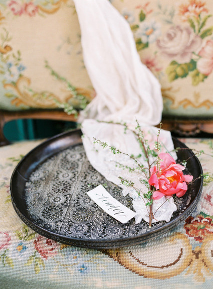 Hand-lettered name tag