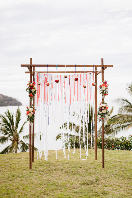 Outdoor wedding altar