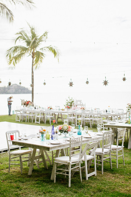 Outdoor wedding reception