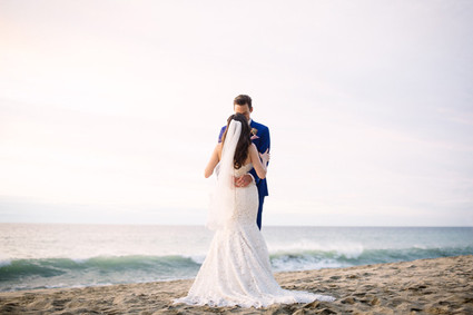 Beach wedding portrait
