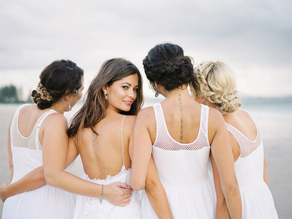 Beach bridesmaids portrait