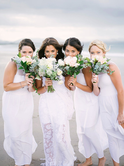 Beach bridesmaids portrait